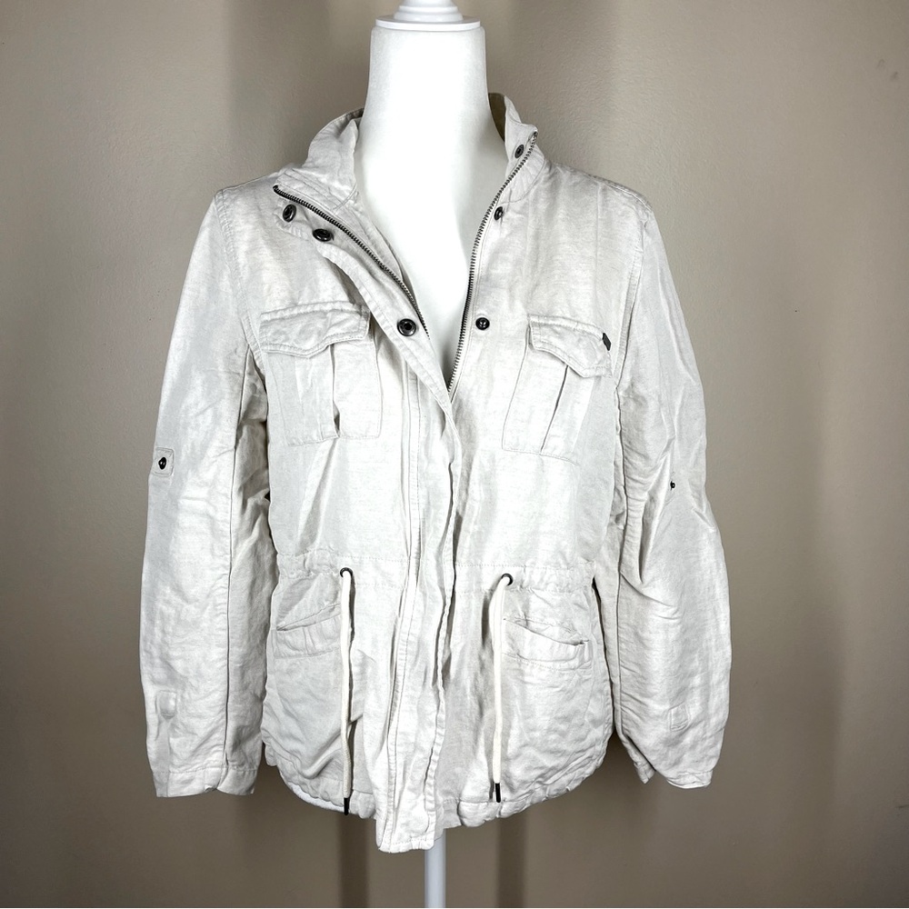 Max Jeans Linen Zippered Jacket Women’s Small